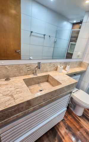 Apartamento à venda com 60m², 2 quartos e 1 vaga Apartamento à venda com 60m², 2 quartos e 1 vagaBanheiro Social