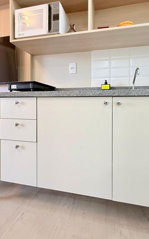 Studio para alugar com 24m², 1 quarto e sem vagaCozinha 