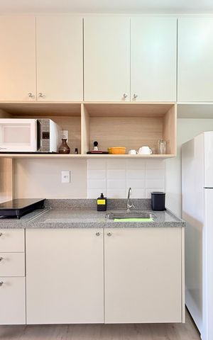 Studio para alugar com 24m², 1 quarto e sem vagaCozinha 