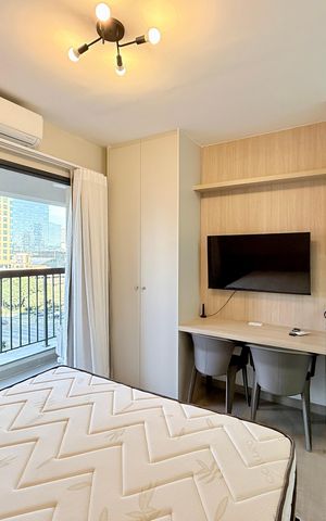 Studio para alugar com 24m², 1 quarto e sem vagaQuarto