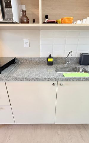Studio para alugar com 24m², 1 quarto e sem vagaCozinha 