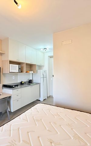 Studio para alugar com 24m², 1 quarto e sem vagaQuarto