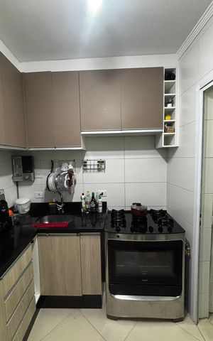 Apartamento à venda com 40m², 2 quartos e 2 vagas Apartamento à venda com 40m², 2 quartos e 2 vagasCozinha