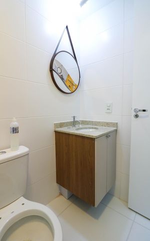 Studio para alugar com 26m², 1 quarto e sem vaga Studio para alugar com 26m², 1 quarto e sem vagaBanheiro