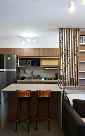 Apartamento para alugar com 90m², 1 quarto e 2 vagasSala