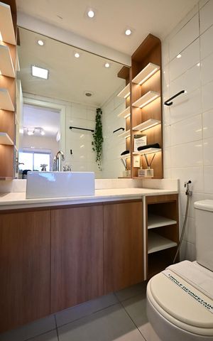 Apartamento para alugar com 90m², 1 quarto e 2 vagasBanheiro Suíte 
