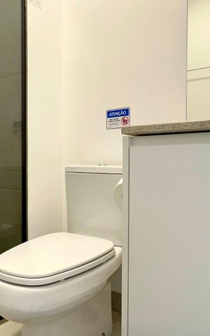 Studio para alugar com 28m², 1 quarto e sem vaga Studio para alugar com 28m², 1 quarto e sem vagaBanheiro