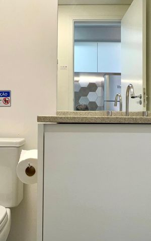Studio para alugar com 28m², 1 quarto e sem vaga Studio para alugar com 28m², 1 quarto e sem vagaBanheiro