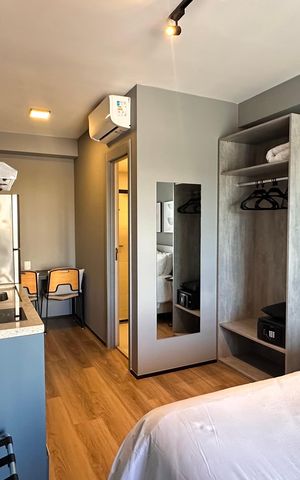 Studio para alugar com 26m², 1 quarto e sem vaga
