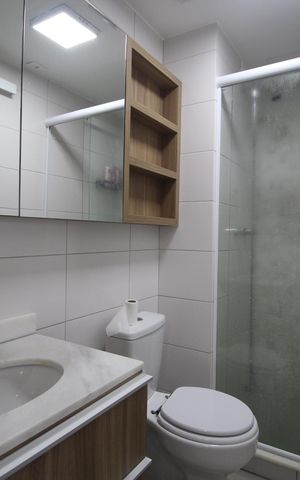Apartamento à venda com 43m², 1 quarto e 1 vagaBanheiro