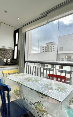 Apartamento para alugar com 33m², 1 quarto e 1 vaga Apartamento para alugar com 33m², 1 quarto e 1 vagaVaranda/Cozinha