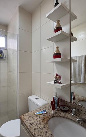 Apartamento à venda com 81m², 2 quartos e 2 vagas Apartamento à venda com 81m², 2 quartos e 2 vagasBanheiro Suíte