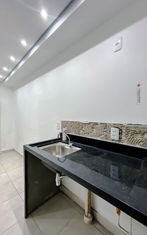 Apartamento à venda com 30m², 1 quarto e sem vaga Apartamento à venda com 30m², 1 quarto e sem vagaCozinha e Área de Serviço