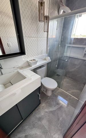 Casa para alugar com 64m², 2 quartos e 2 vagas Casa para alugar com 64m², 2 quartos e 2 vagasBanheiro da Suíte