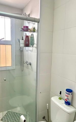 Apartamento para alugar com 59m², 2 quartos e 1 vaga Apartamento para alugar com 59m², 2 quartos e 1 vagaBanheiro 1