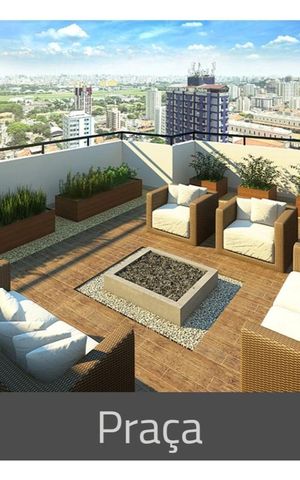 Studio à venda com 34m², 1 quarto e sem vaga Studio à venda com 34m², 1 quarto e sem vagaVaranda