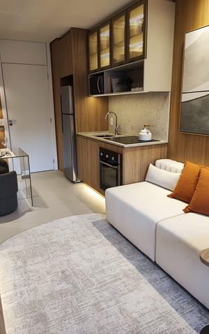 Studio à venda com 33m², 1 quarto e sem vagaSala