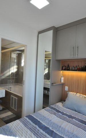 Apartamento à venda com 56m², 2 quartos e 1 vagaQuarto Suíte