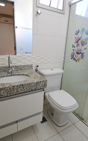 Apartamento para alugar com 68m², 2 quartos e 1 vaga Apartamento para alugar com 68m², 2 quartos e 1 vagaBanheiro da Suíte