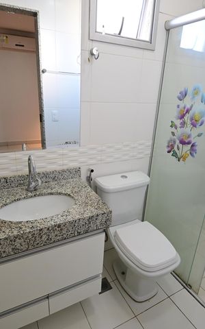 Apartamento para alugar com 68m², 2 quartos e 1 vaga Apartamento para alugar com 68m², 2 quartos e 1 vagaBanheiro da Suíte