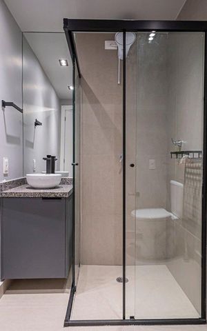 Studio para alugar com 26m², 1 quarto e sem vaga Studio para alugar com 26m², 1 quarto e sem vagaBanheiro