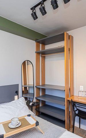 Studio para alugar com 26m², 1 quarto e sem vaga Studio para alugar com 26m², 1 quarto e sem vagaSala / Quarto