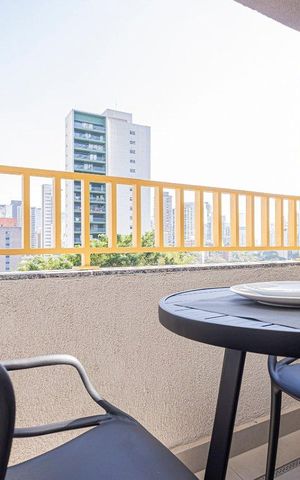 Studio para alugar com 26m², 1 quarto e sem vaga Studio para alugar com 26m², 1 quarto e sem vagaVaranda