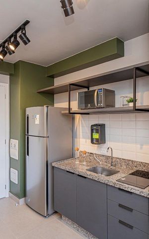 Studio para alugar com 26m², 1 quarto e sem vaga Studio para alugar com 26m², 1 quarto e sem vagaCozinha