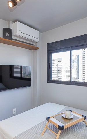 Studio para alugar com 26m², 1 quarto e sem vaga Studio para alugar com 26m², 1 quarto e sem vagaSala / Quarto