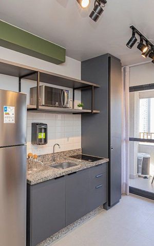 Studio para alugar com 26m², 1 quarto e sem vaga Studio para alugar com 26m², 1 quarto e sem vagaCozinha