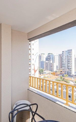 Studio para alugar com 26m², 1 quarto e sem vaga Studio para alugar com 26m², 1 quarto e sem vagaVaranda