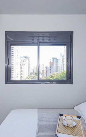 Studio para alugar com 26m², 1 quarto e sem vaga Studio para alugar com 26m², 1 quarto e sem vagaSala / Quarto