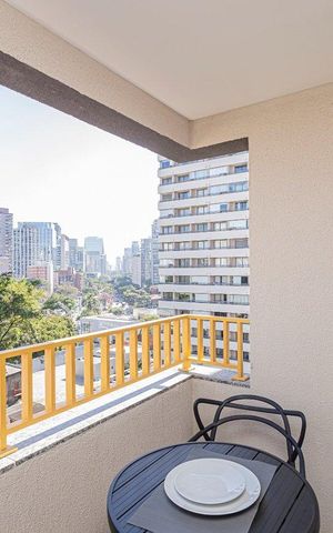 Studio para alugar com 26m², 1 quarto e sem vaga Studio para alugar com 26m², 1 quarto e sem vagaVaranda