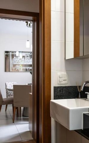 Apartamento para alugar com 137m², 2 quartos e 2 vagasBanheiro social