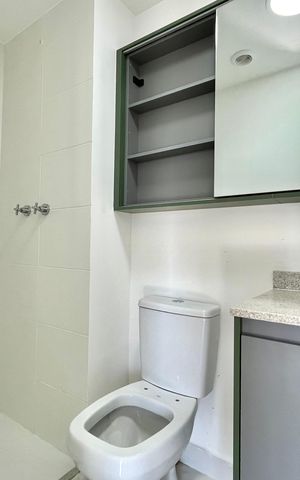 Studio à venda com 29m², 1 quarto e sem vaga Studio à venda com 29m², 1 quarto e sem vagaBanheiro