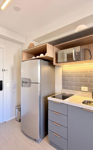 Studio à venda com 25m², 1 quarto e sem vagaCozinha