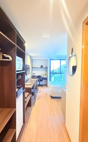 Studio para alugar com 25m², 1 quarto e 1 vaga