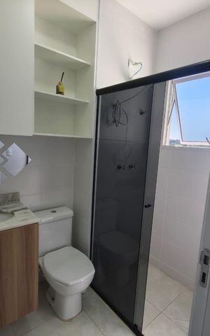 Casa de condomínio para alugar com 84m², 2 quartos e 2 vagas Casa de condomínio para alugar com 84m², 2 quartos e 2 vagasBanheiro da Suíte 1