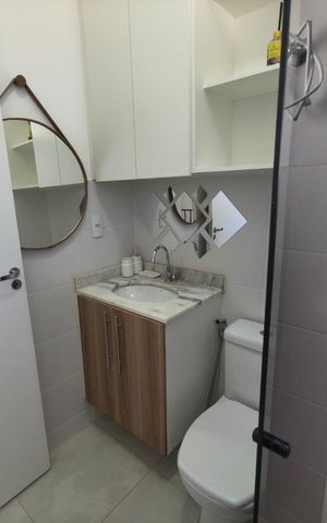 Casa de condomínio para alugar com 84m², 2 quartos e 2 vagas Casa de condomínio para alugar com 84m², 2 quartos e 2 vagasBanheiro da Suíte 1