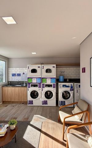 Apartamento para alugar com 35m², 2 quartos e sem vaga Apartamento para alugar com 35m², 2 quartos e sem vagaLavanderia