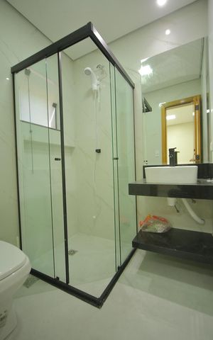Casa à venda com 157m², 2 quartos e 2 vagasBanheiro da Suíte 1 