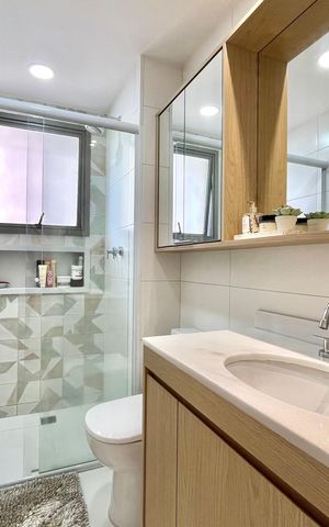 Apartamento à venda com 67m², 2 quartos e 1 vagaBanheiro da Suíte
