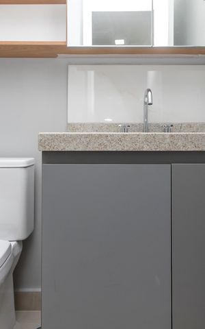 Studio para alugar com 26m², 1 quarto e sem vaga Studio para alugar com 26m², 1 quarto e sem vagaBanheiro