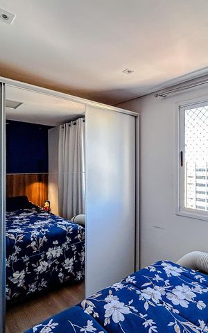 Apartamento à venda com 72m², 3 quartos e 2 vagasQuarto 3 - Suíte