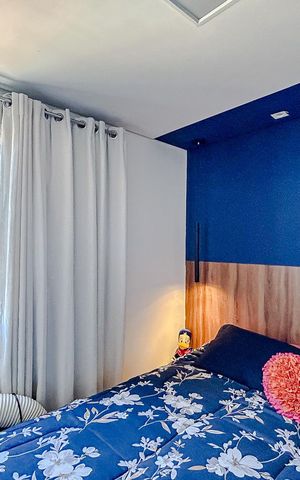 Apartamento à venda com 72m², 3 quartos e 2 vagasQuarto 3 - Suíte