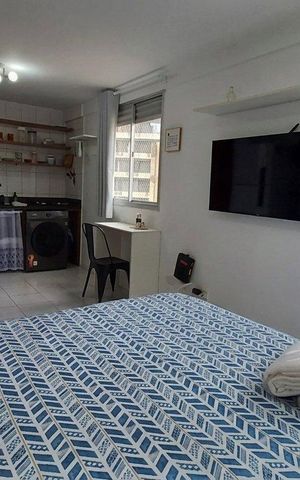 Studio à venda com 22m², 1 quarto e sem vagaSala / Quarto