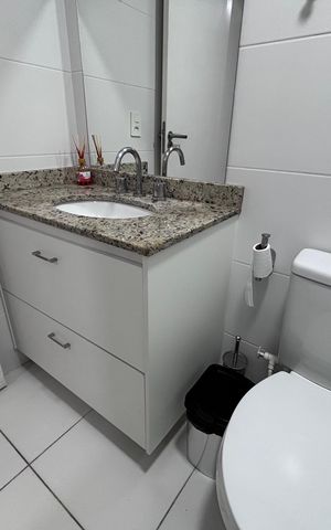 Apartamento para alugar com 96m², 3 quartos e 2 vagas Apartamento para alugar com 96m², 3 quartos e 2 vagasBanheiro do Quarto 1