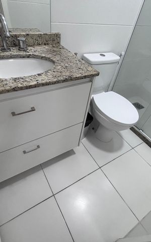 Apartamento para alugar com 96m², 3 quartos e 2 vagas Apartamento para alugar com 96m², 3 quartos e 2 vagasBanheiro do Quarto 1
