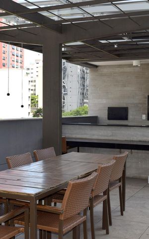 Apartamento à venda com 71m², 1 quarto e 1 vagaChurrasqueira