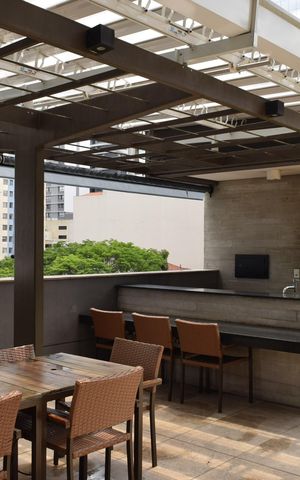 Apartamento à venda com 71m², 1 quarto e 1 vagaChurrasqueira